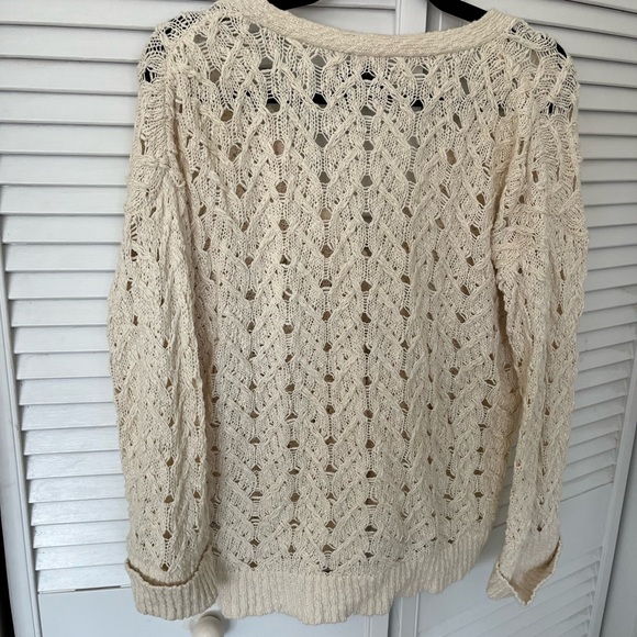 Jones road Cream Open Knit Sweater - Picture 2 of 5